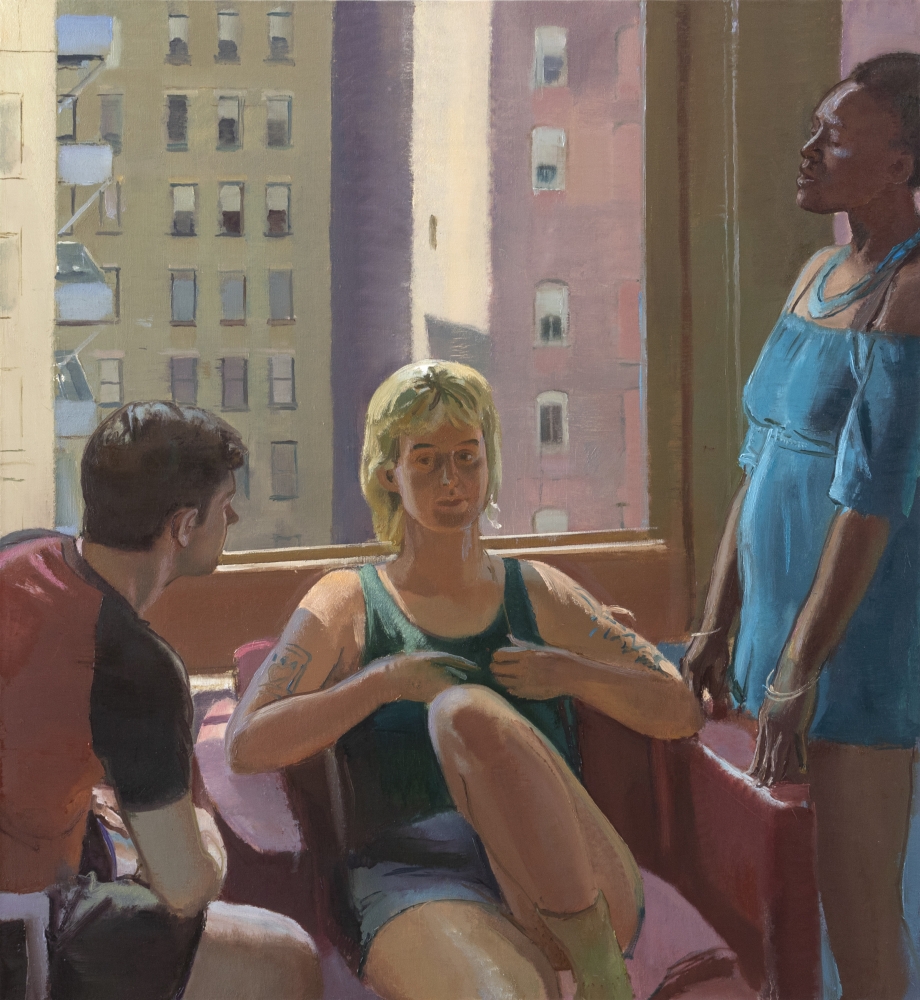 Esther And Her Advisors, 54&quot; x 48&quot;, Oil On Linen