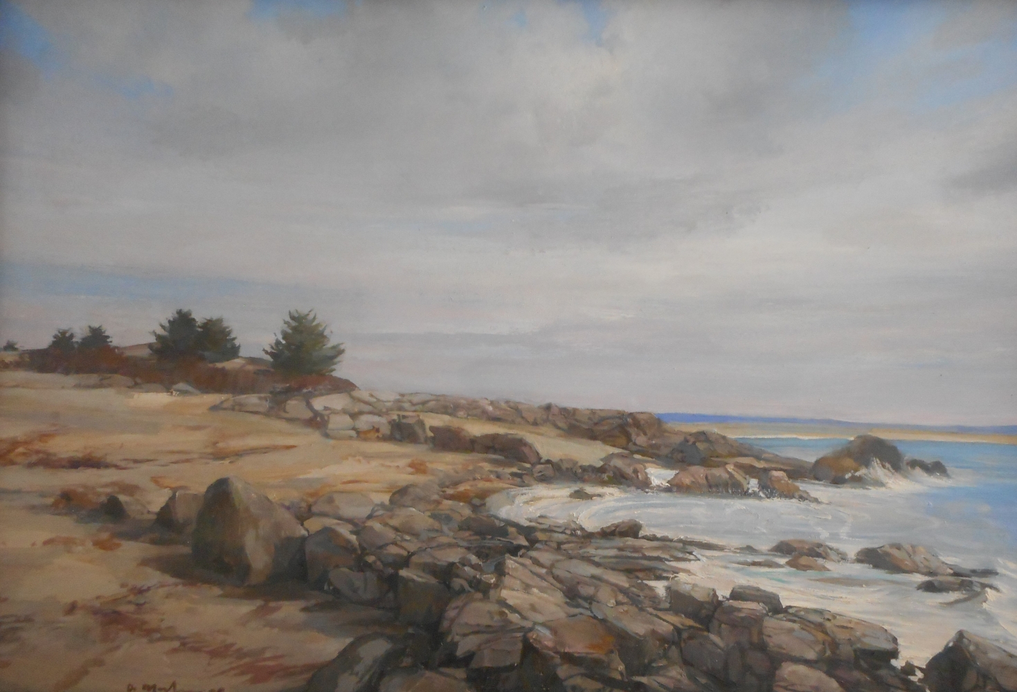 Rocks On The Shore  16" x 24"  Oil On Canvas
