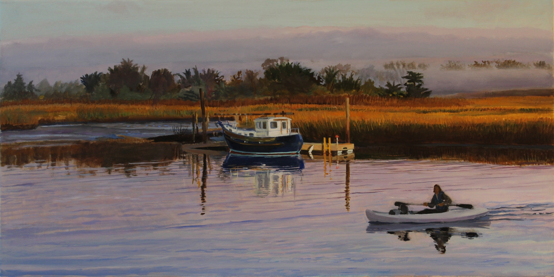 Morning Rowing, 18&quot; x 36&quot;