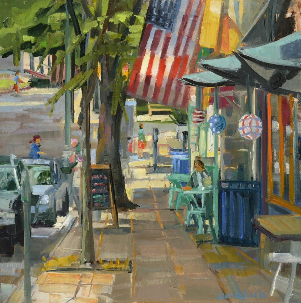 Narberth Flags  10" x 10"  Oil On Board