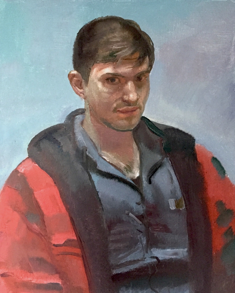 Portrait Of Dave In Red, 30&quot; x 24&quot;