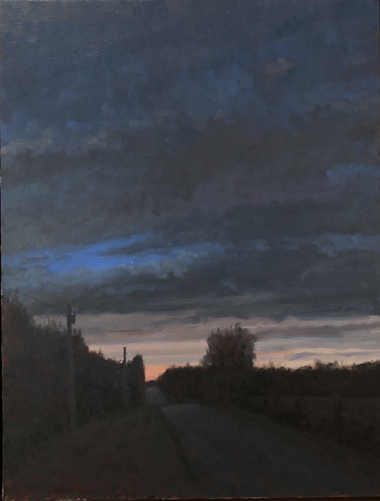 Twilight, Saline County  26" x 22"  Oil On Canvas