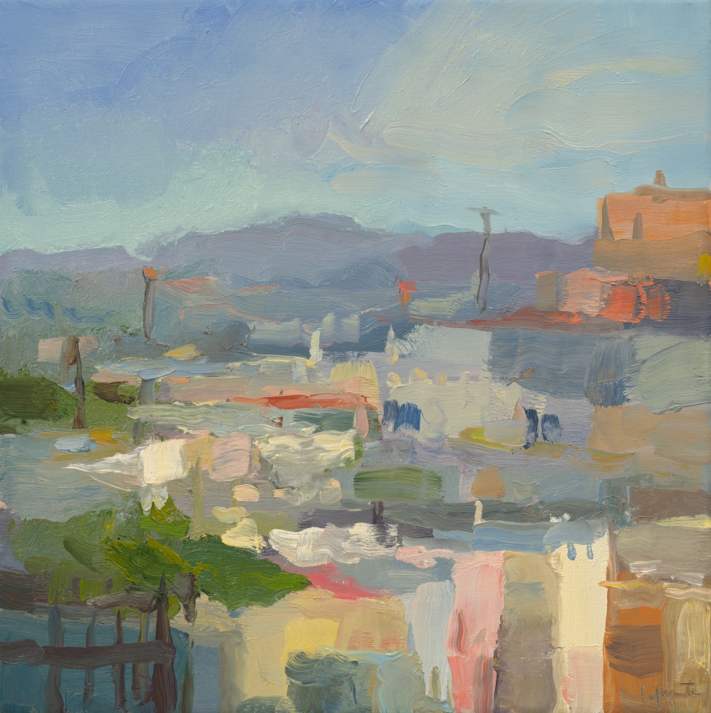 Rooftops And Distant Mountains (SOLD)