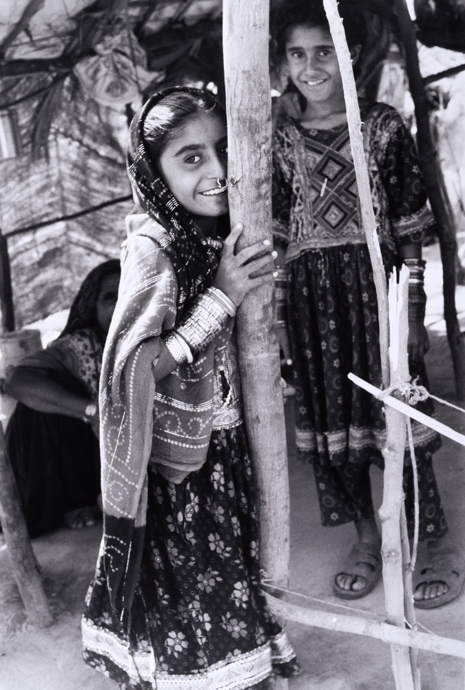 Nomad Sisters, Gujarat  17" x 11.5"  Toned Silver Gelatin Print