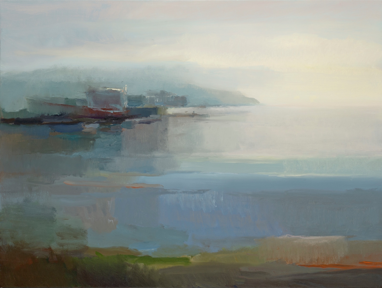 Harbor At Dawn  30" x 40"  Oil On Linen