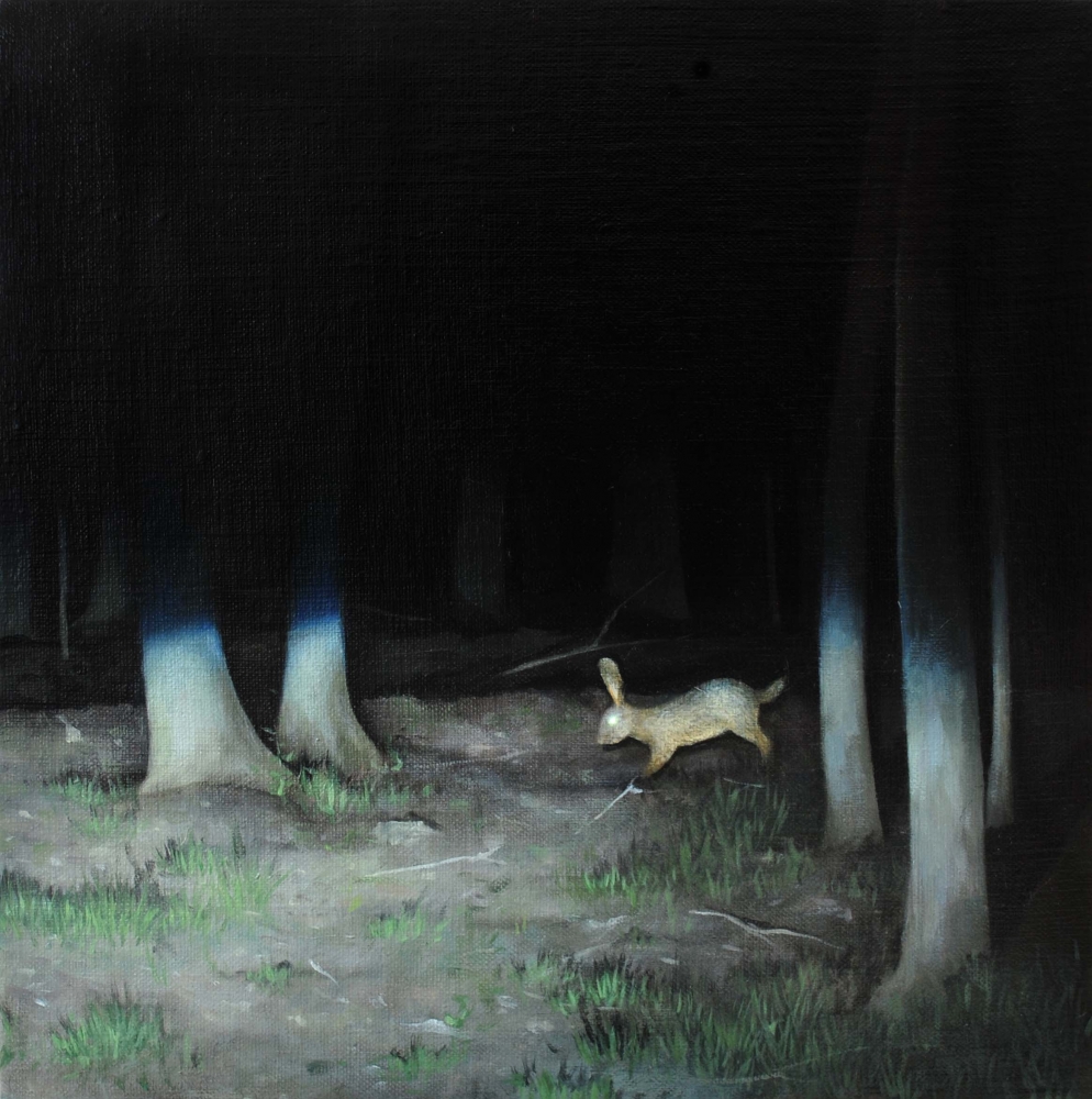 We See Them At Night  12" x 12"  Oil On Linen-Mounted Panel