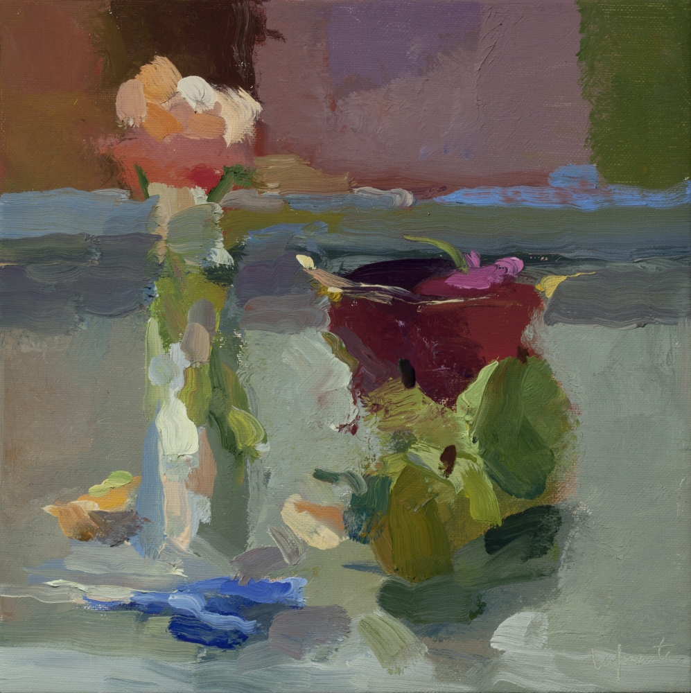 Christine Lafuente, Roses, Cherries And Pears, 10&quot; x 10&quot;