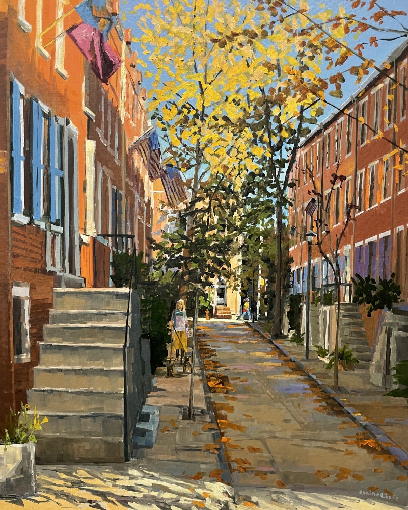 Revisiting Uber Street (SOLD)  30" x 24"  Oil On Canvas
