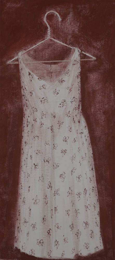 Wife's Dress  31" x 14"  Oil On Canvas
