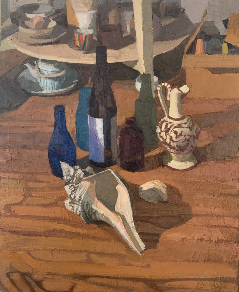 Foot Of The Table  22" x 18"  Oil On Canvas Mounted On Panel