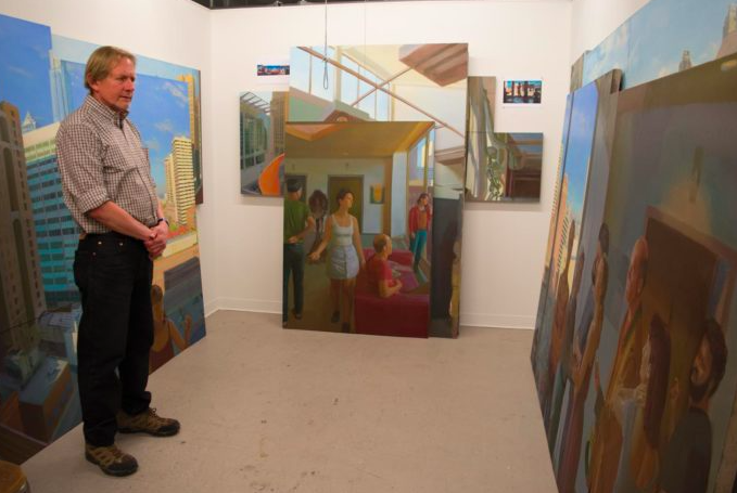 Scott Noel in his studio pictured in front of&nbsp;Persephone&rsquo;s Departure.
(Courtesy Josiah King)

View External Link