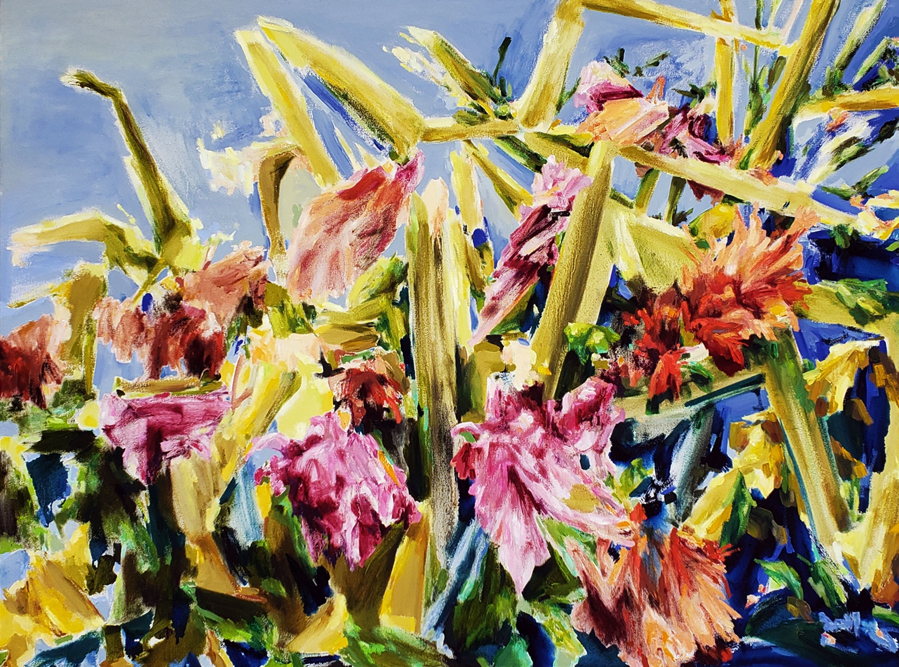 Wild Gladioli, 42&quot; x 55&quot;, Oil On Canvas

&nbsp;