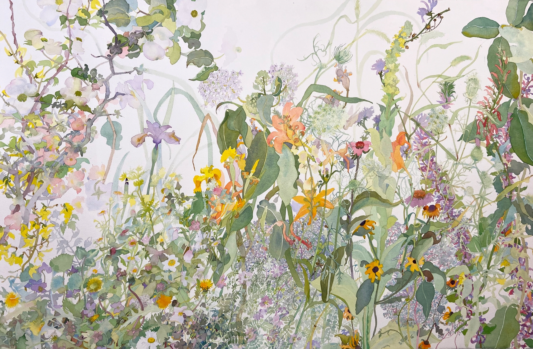 Finally Spring, 40&quot; x 60&quot;, Watercolor