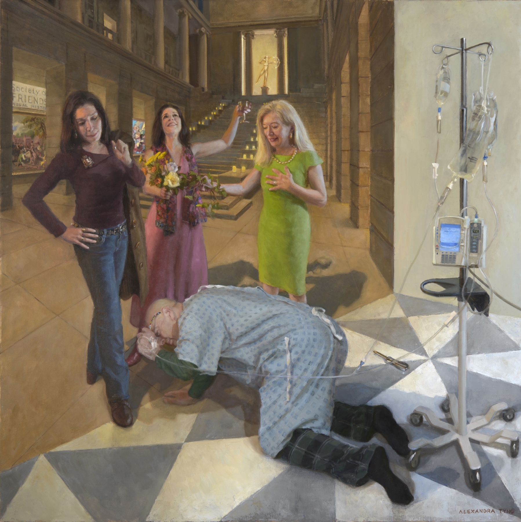 The Architecture Of Connection, 50&quot; x 50&quot;, Oil On Linen