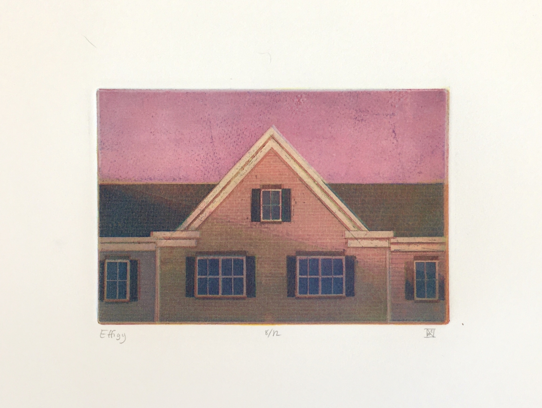 Effigy, Paper size: 9x11", Frame size:11x13”, 3-Plate Aquatint 