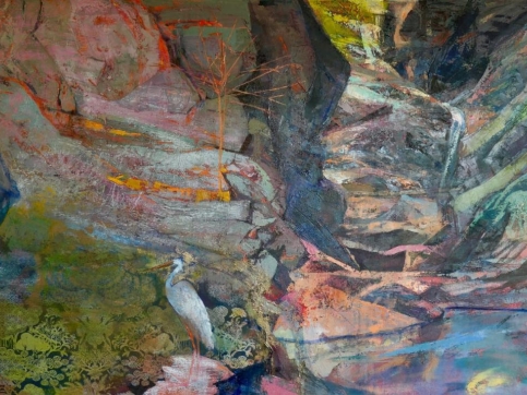 Perky Edgerton, Oil On Canvas, Heron