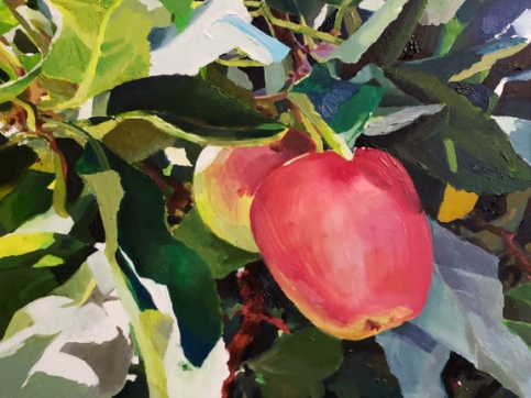Naomi Chung, Apple Tree, Oil On Canvas