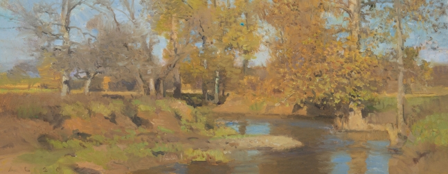 Swoope Fall I  8" x 20.25"  Oil On Panel