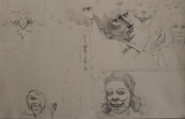 Overture Study #4  14" x 22"  Pencil On Paper