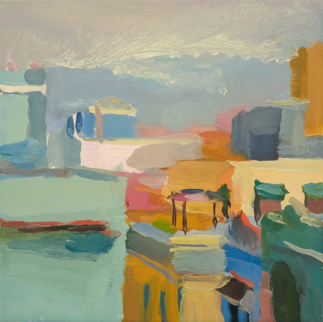 Facades And Rooftops On Calle Sol (SOLD), 14&quot; x 14&quot;