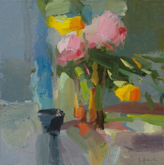 Peonies And Yellow Roses  10" x 10"  Oil On Linen