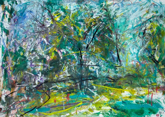 By The Nature Trail  14" x 10"  Mixed Media On Paper