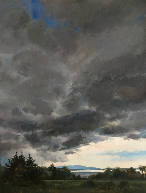Storm Is Coming  14" x 11"  Oil On Board