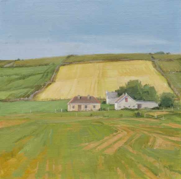 Jeffrey Reed, Yellow Field  8" x 8"  Oil On Canvas Mounted On Panel