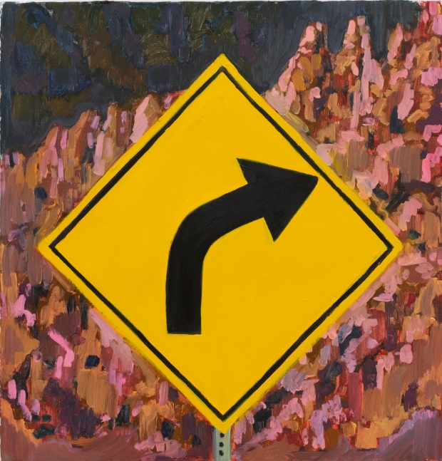 Right Turn, 15" x 16", Oil On Canvas On Panel