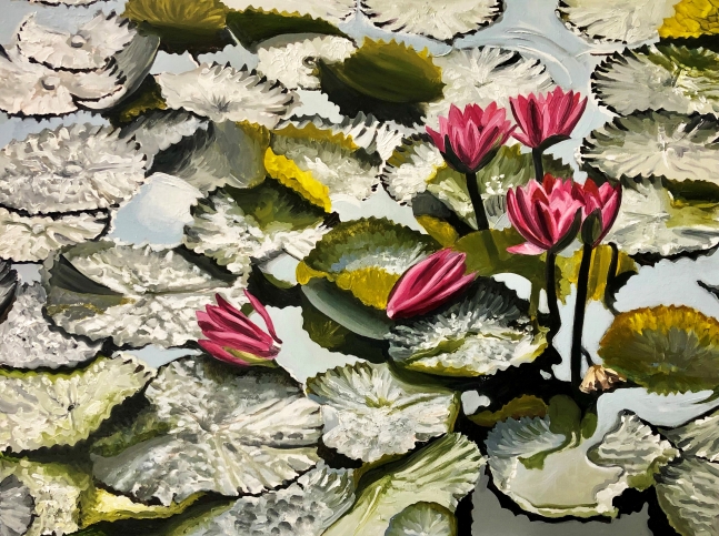 Barbara Sosson, Bronx Pond 5  30" x 40"  Oil On Canvas