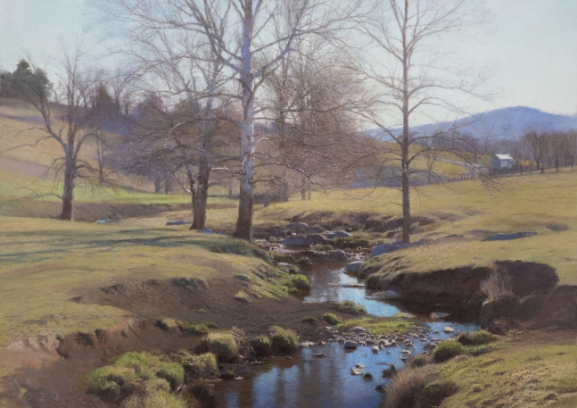 Ann Lofquist, Swover Creek  28" x 39"  Oil On Canvas