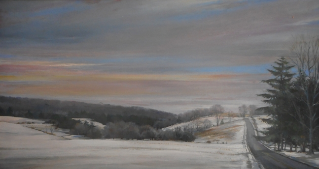 Winter Morning  16" x 30"  Oil On Canvas