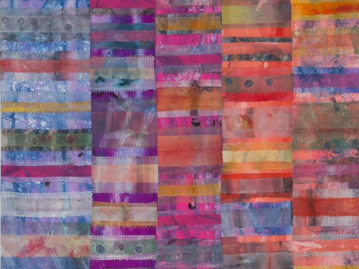Emily Richardson, Acrylic And Thread On Silk